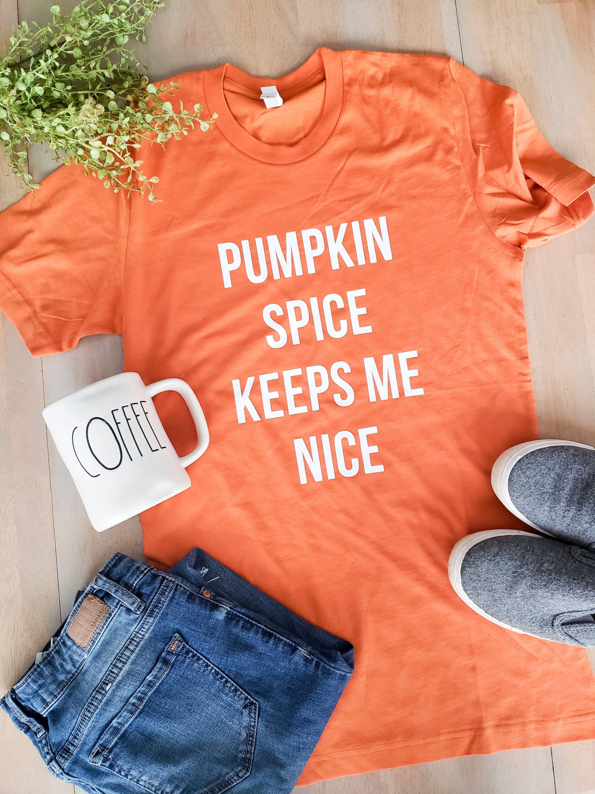 Pumpkin Spice Keeps Me Nice Short Sleeve - Tshirt