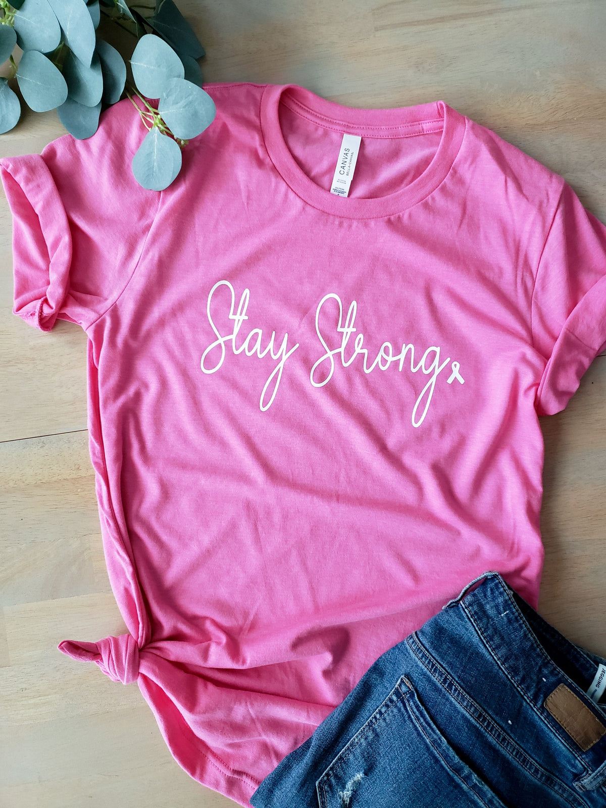 Stay Strong Breast Cancer Awareness Give Back Tee -