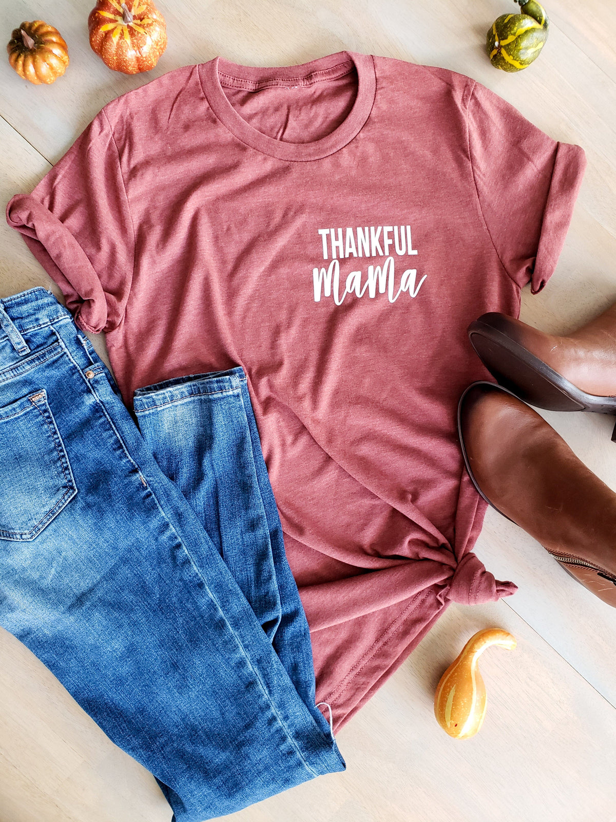 Thankful Mama Unisex Crew Neck Tee - Tshirt