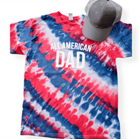 All American Dad Patriotic Tie Dye Tee
