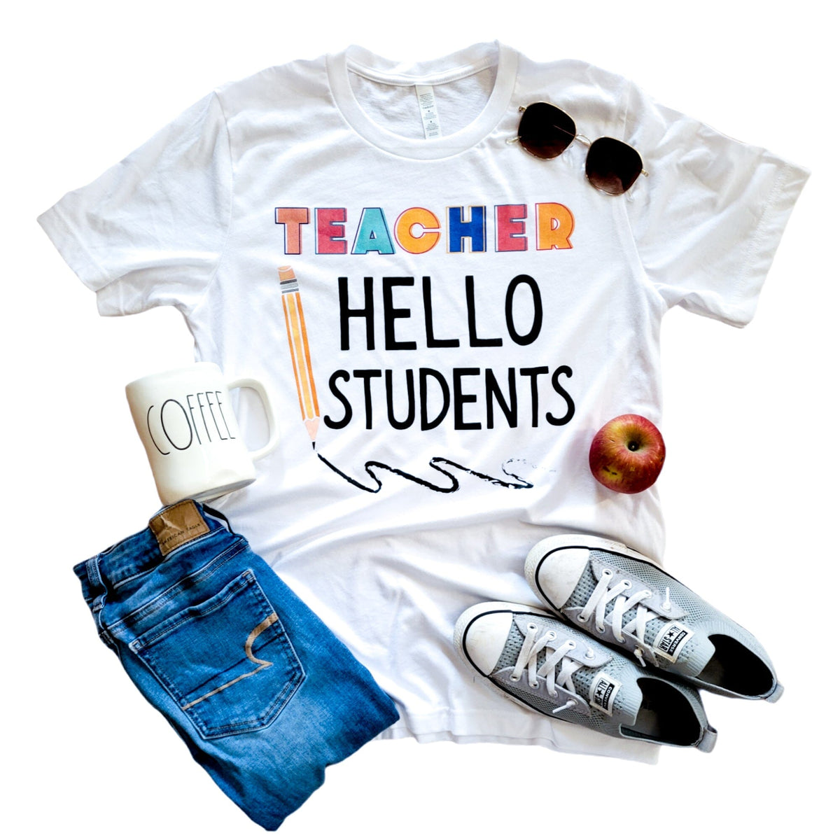 Teacher Hello Students Tee
