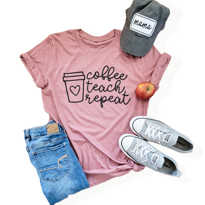 Coffee Teach Repeat Tee