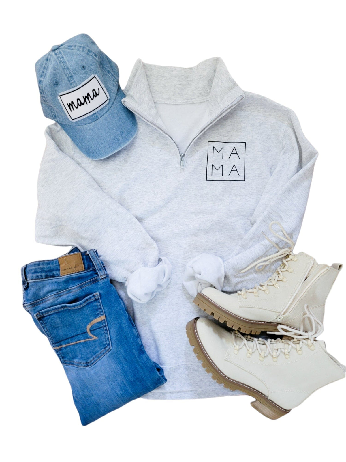 MAMA Collar Quarter Zip
