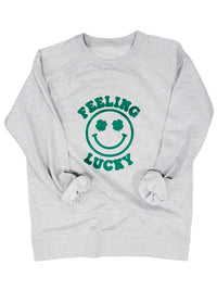 Feeling Lucky Smiley Adult Crew