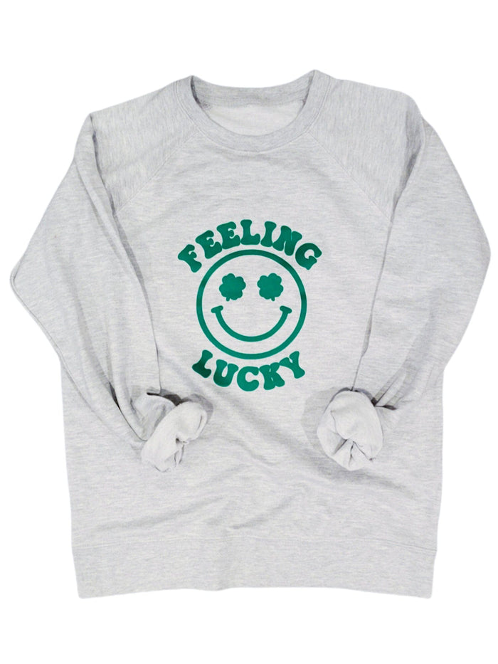Feeling Lucky Smiley Adult Crew