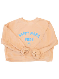 Happy Mama Vibes Cropped Sweatshirt