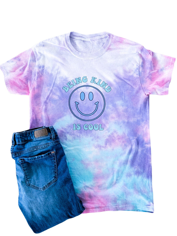 Tie Dye Kind Smiley Tee