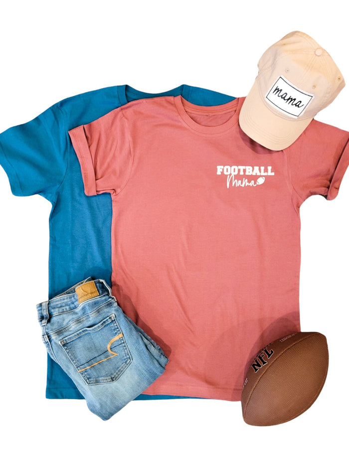 Football Mama Tee TEAL SAMPLE