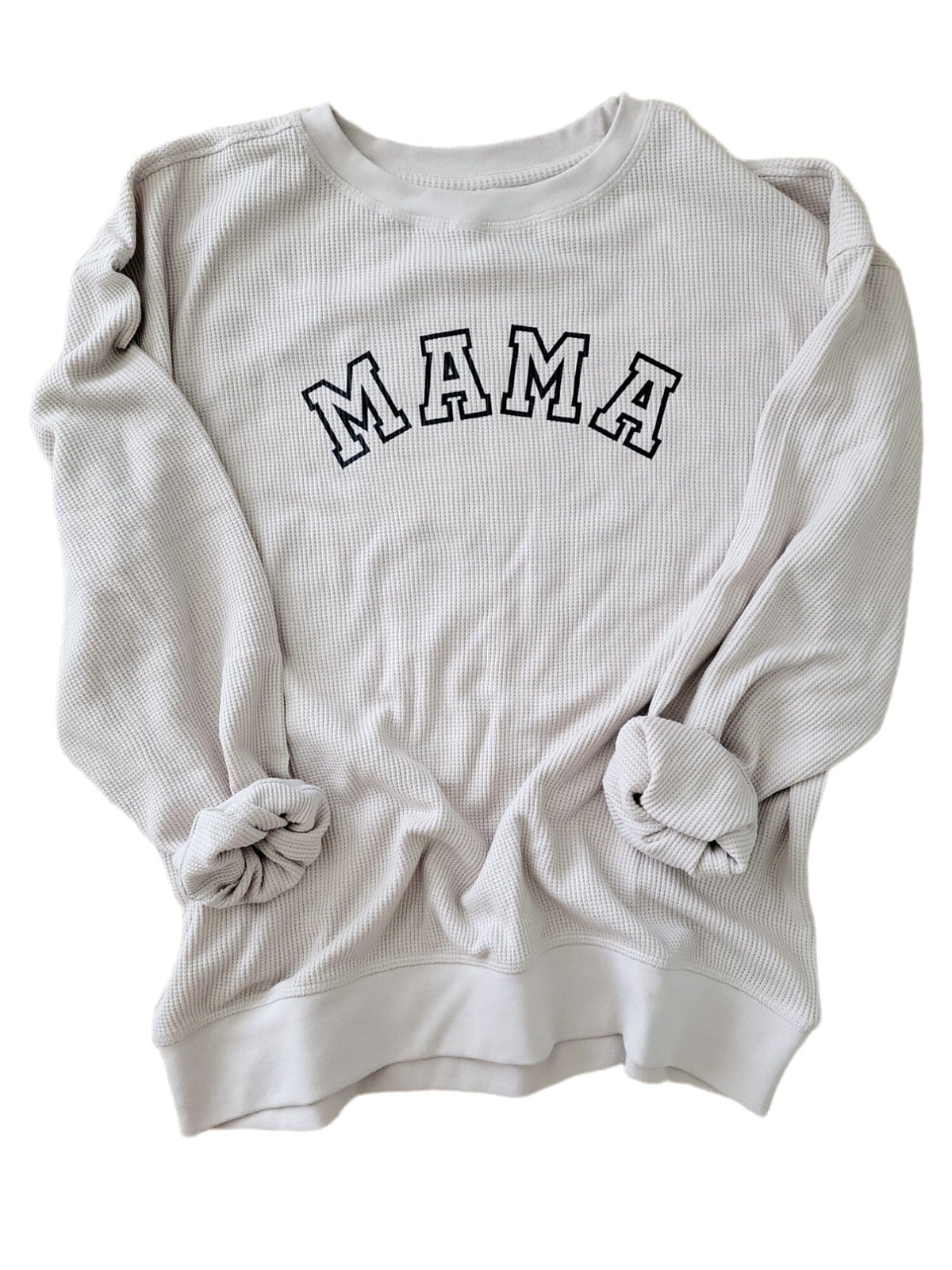 Oatmeal Waffle Knit Sweatshirt