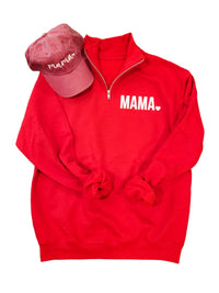 Red Collar Quarter Zip