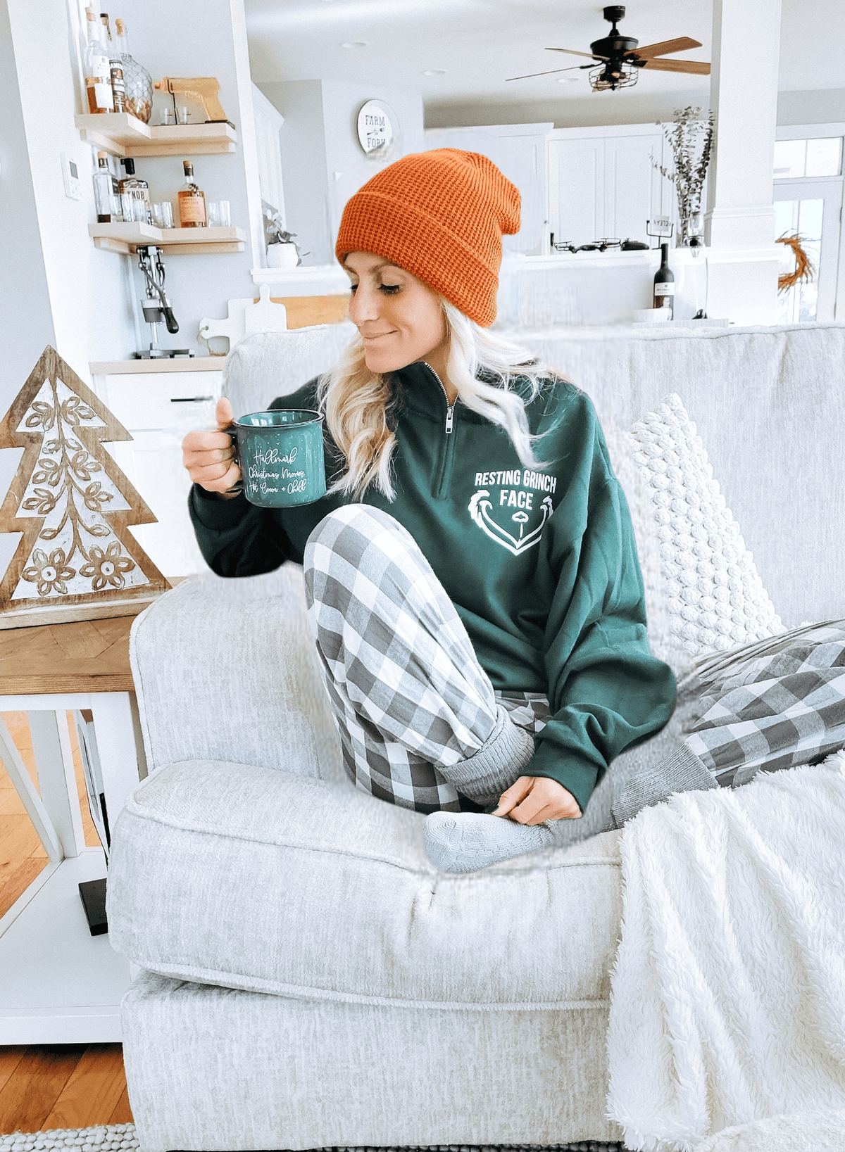 Resting Grinch Face Quarter Zip