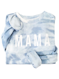 Blue Tie Dye Mama Crew