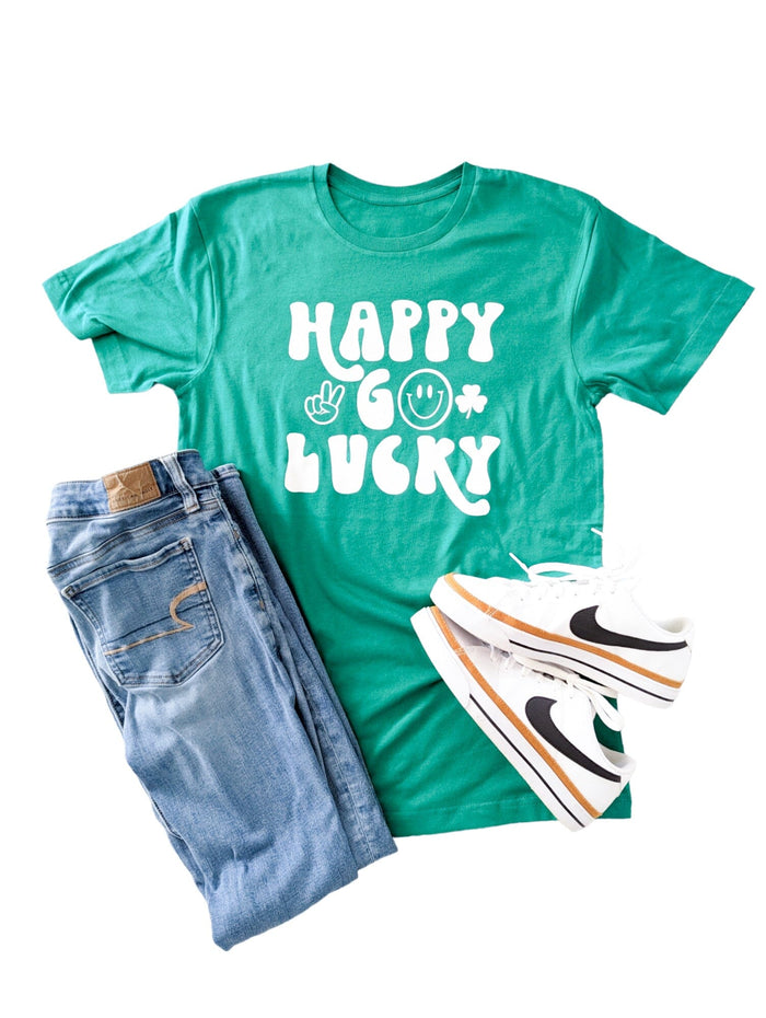 Happy Go Lucky Adult Tee