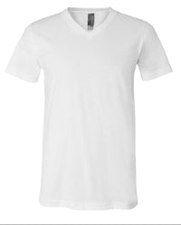 Grandma Basic V-Neck White Cotton Tee