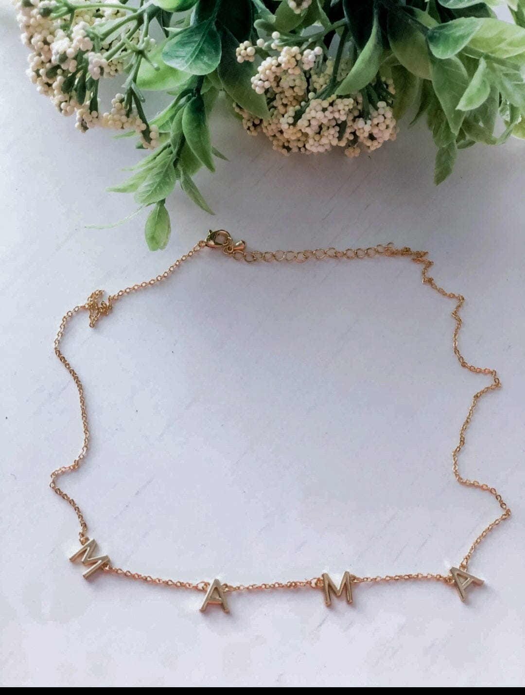 MAMA Plated Gold Necklace