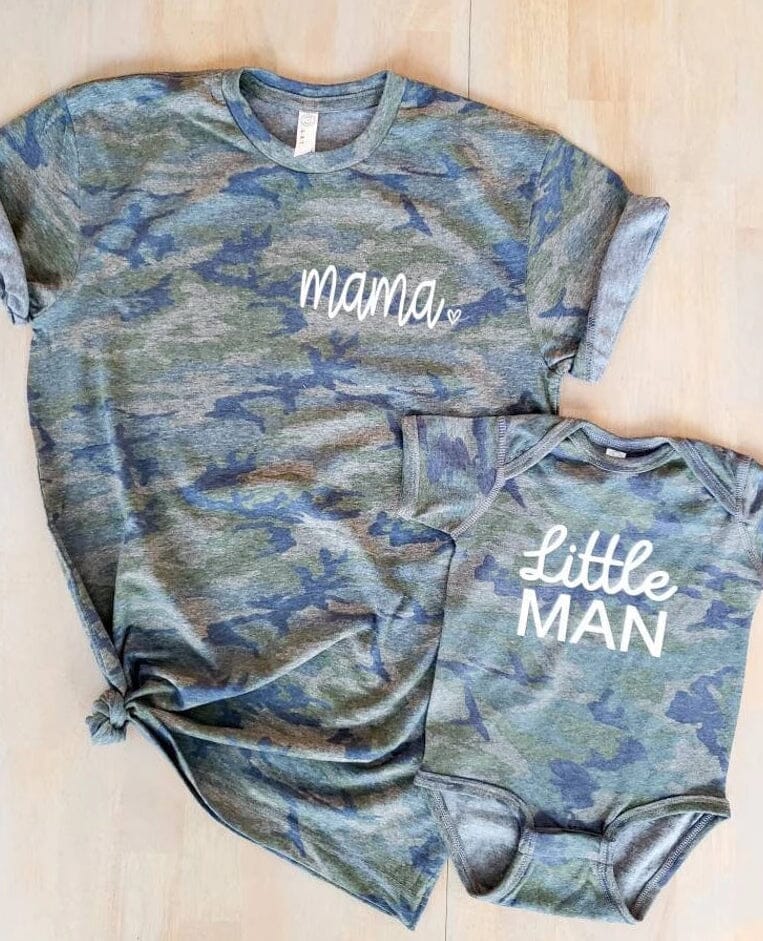 Mama and Kid Camo Matching Tees -