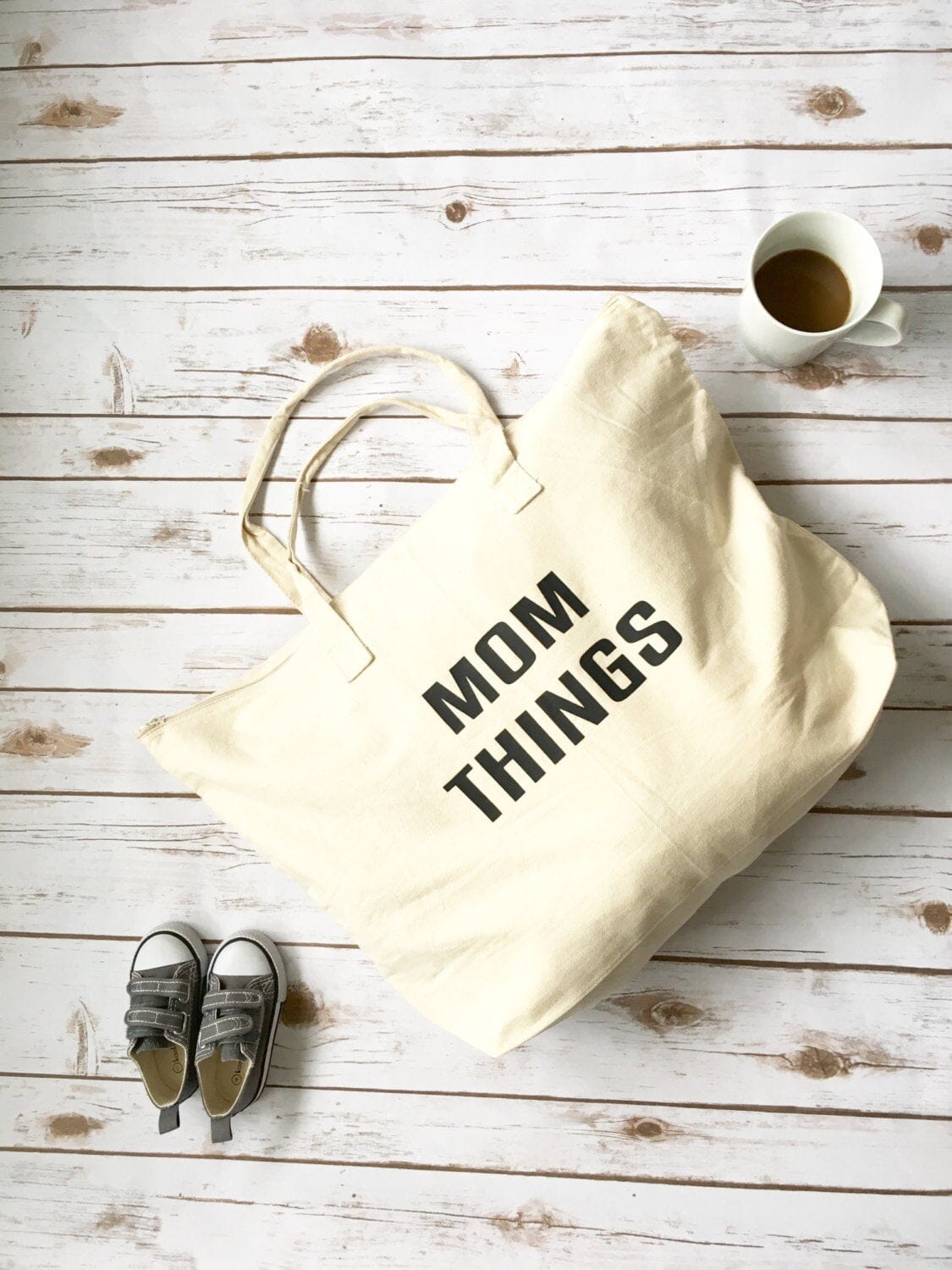 Mom Things Tote • Canvas tote bag -