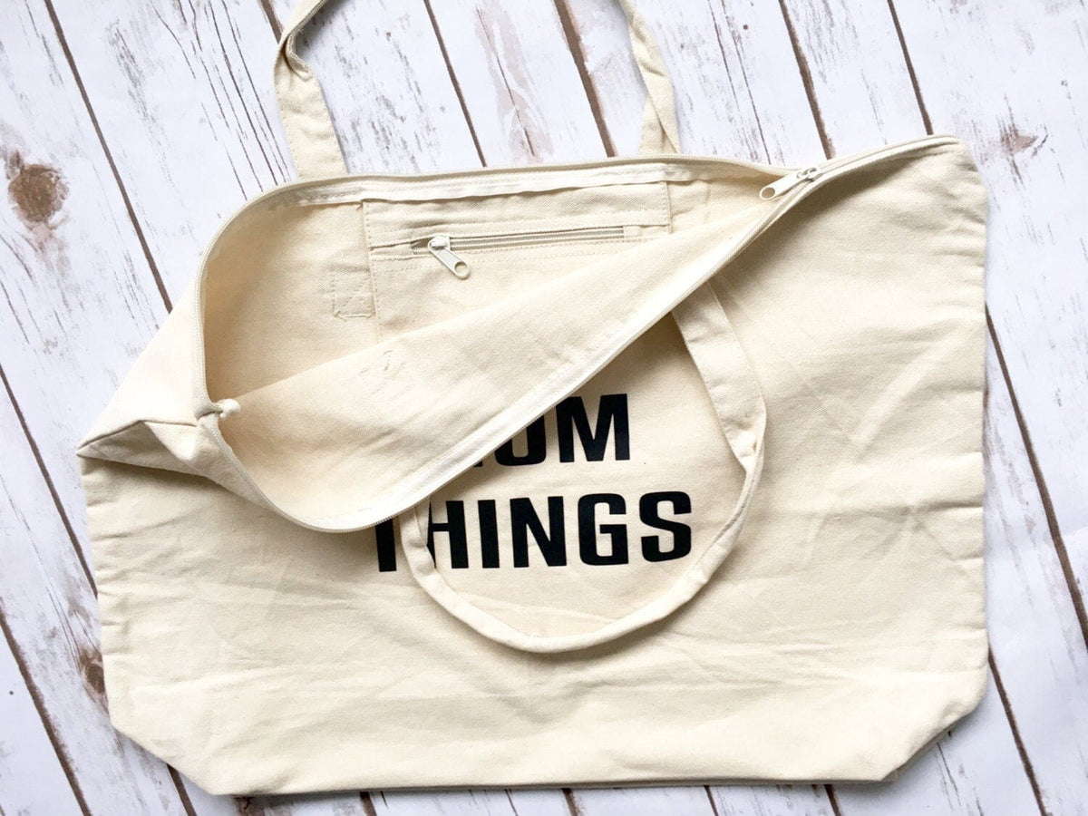 Mom Things Tote • Canvas tote bag -