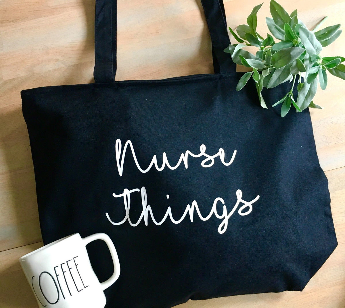 Nurse things Tote bag • Nurse Black Canvas Tote Bag -