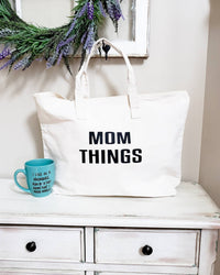 Mom Things Tote • Canvas tote bag -