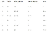 Adult Sizing Chart