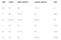 Adult Sizing Chart