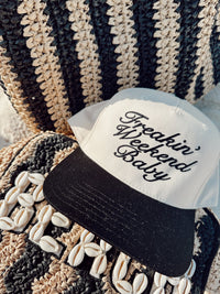 Freakin' Weekend Baby - Black Vintage Trucker Hat