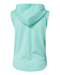 Turquoise Sleeveless Hoodie and Short Set