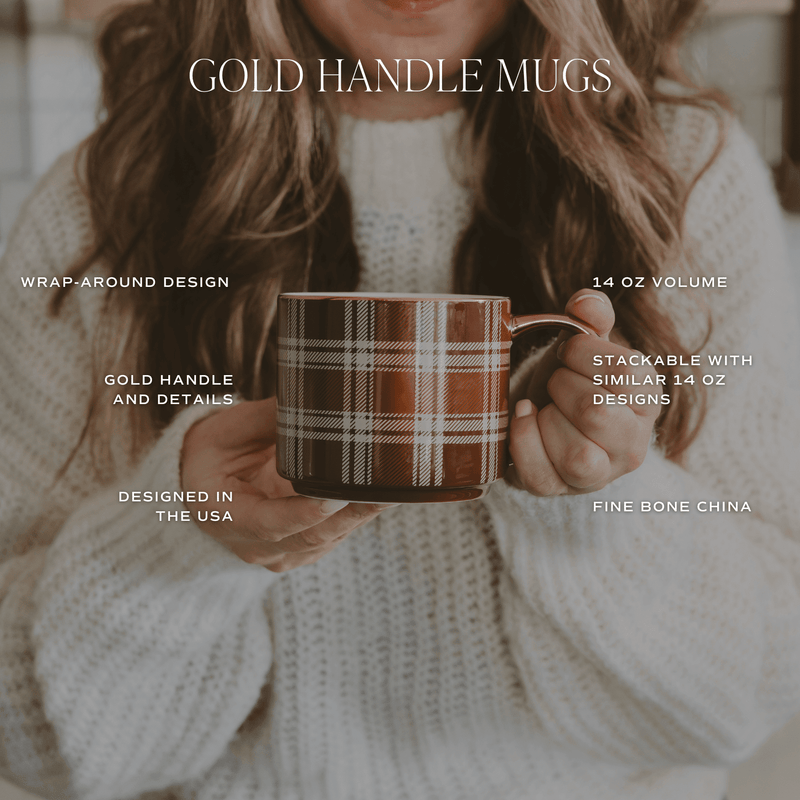 Spiderwebs 14oz. Gold Handle Coffee Mug