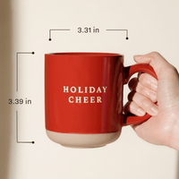 Holiday Cheer 14oz. Red Stoneware Coffee Mug