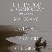 Driftwood and Mahogany Soy Candle - Amber Jar - 9 oz