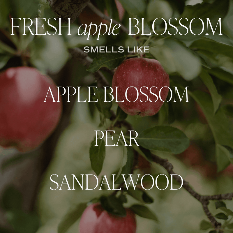 Fresh Apple Blossom Soy Candle - Clear Jar - 9 oz