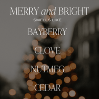 Merry and Bright Soy Candle - Amber Jar - 9 oz