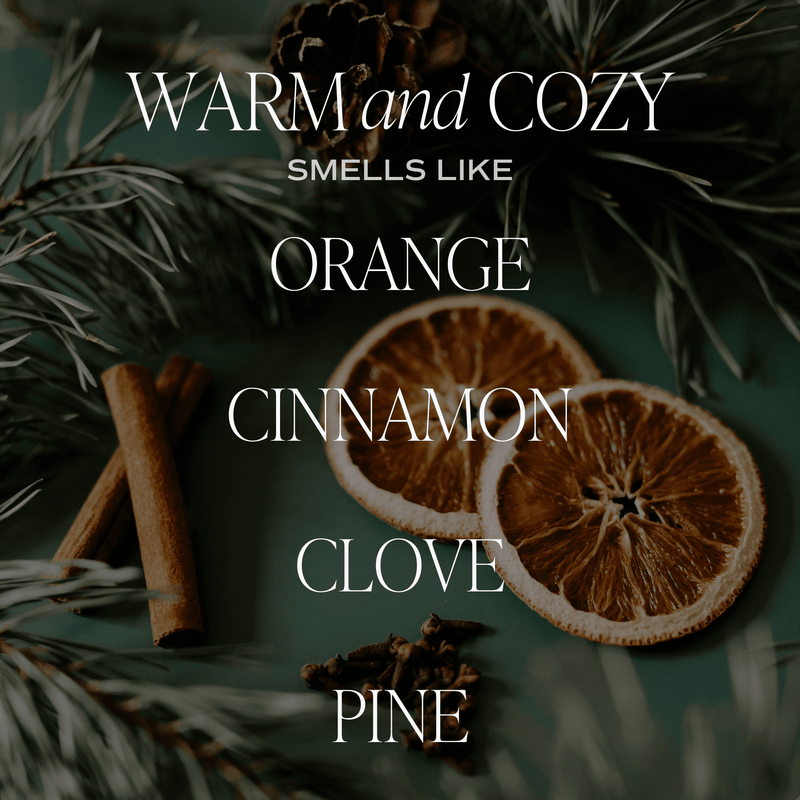 Warm and Cozy Soy Candle - Amber Jar - 9 oz