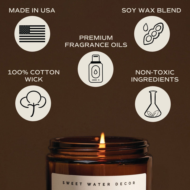 Cozy Season Soy Candle - Amber Jar - 9 oz