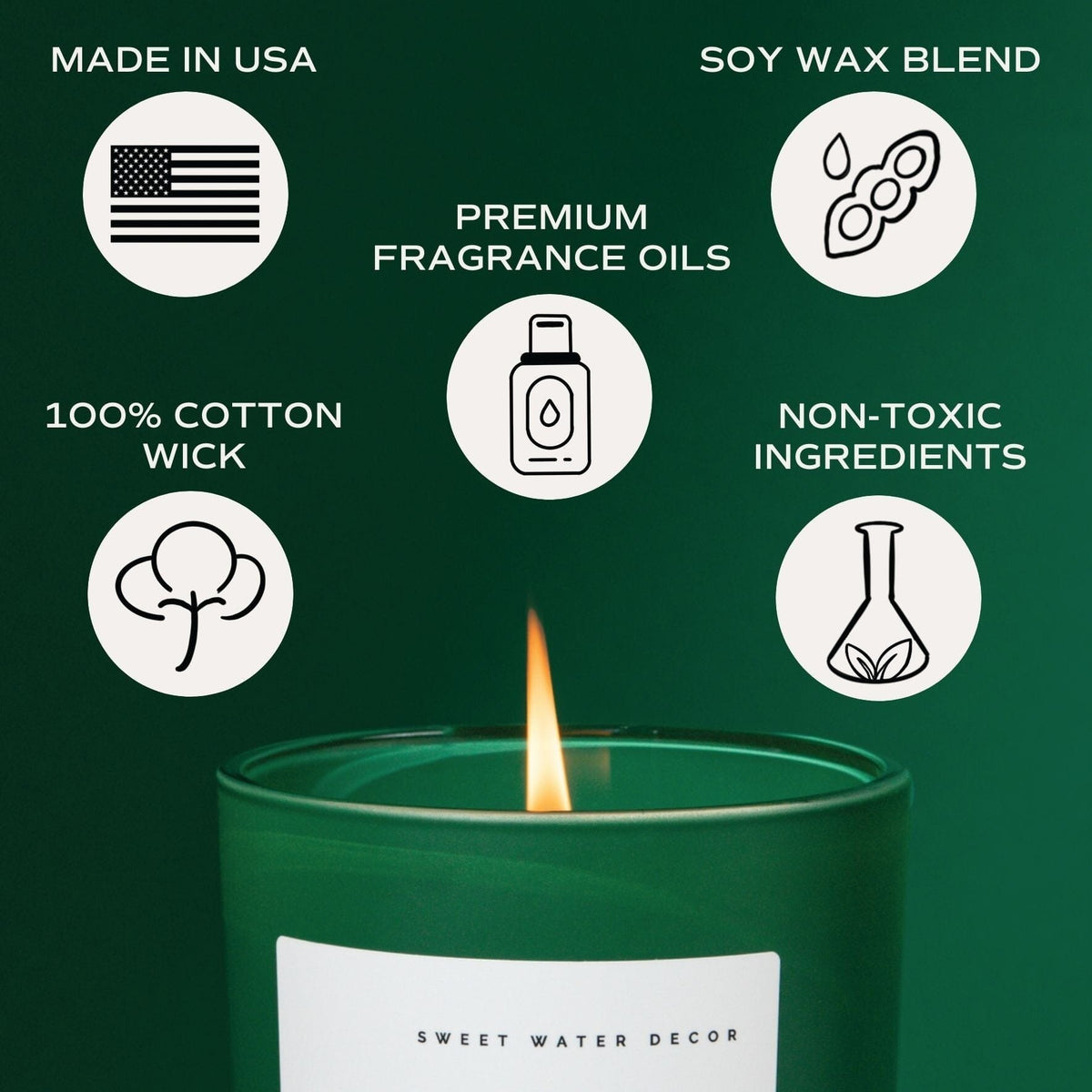 Christmas Tree Farm Soy Candle - Green Matte Jar - 15 oz