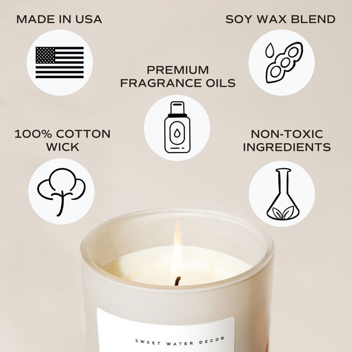 Cozy Season Soy Candle - Tan Matte Jar - 15 oz