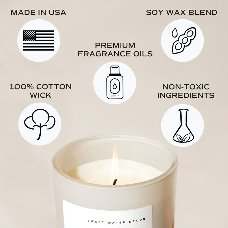 By The Fireside Soy Candle - Tan Matte Jar - 15 oz