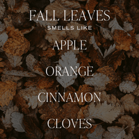 Fall Leaves Soy Candle - Patterned 9 oz - Clear Jar