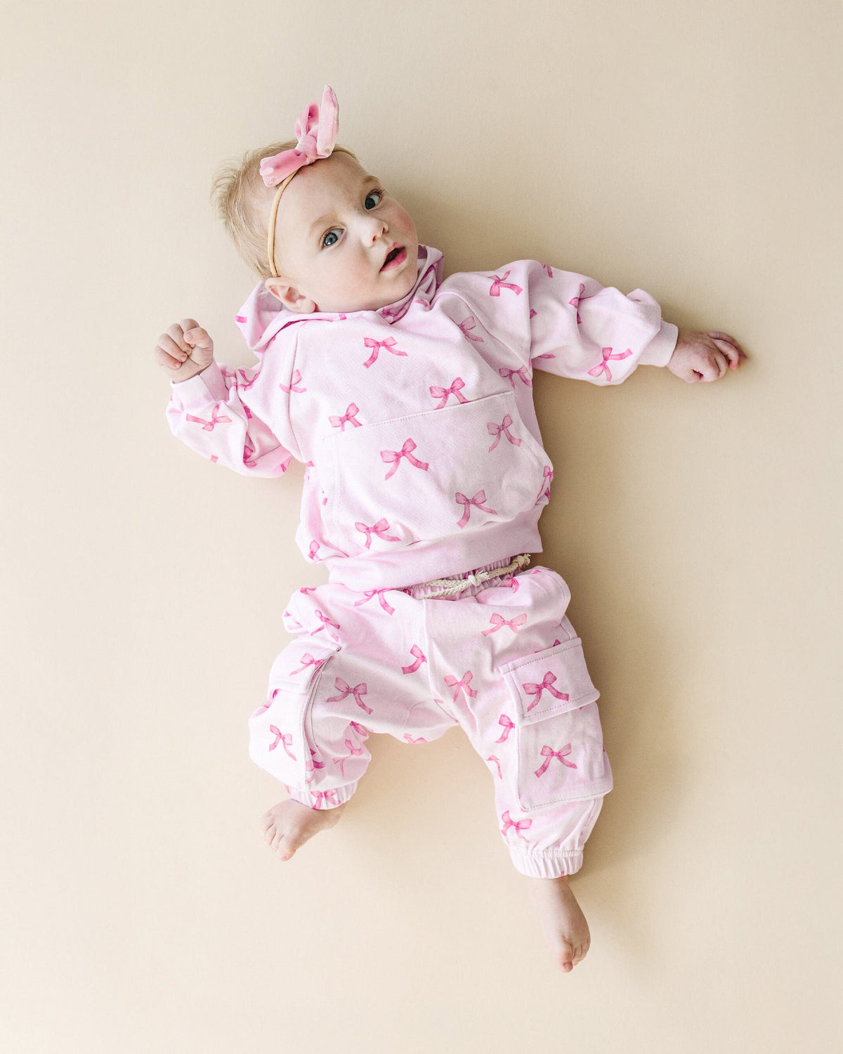 Cargo Jogger Set | Pink Bows