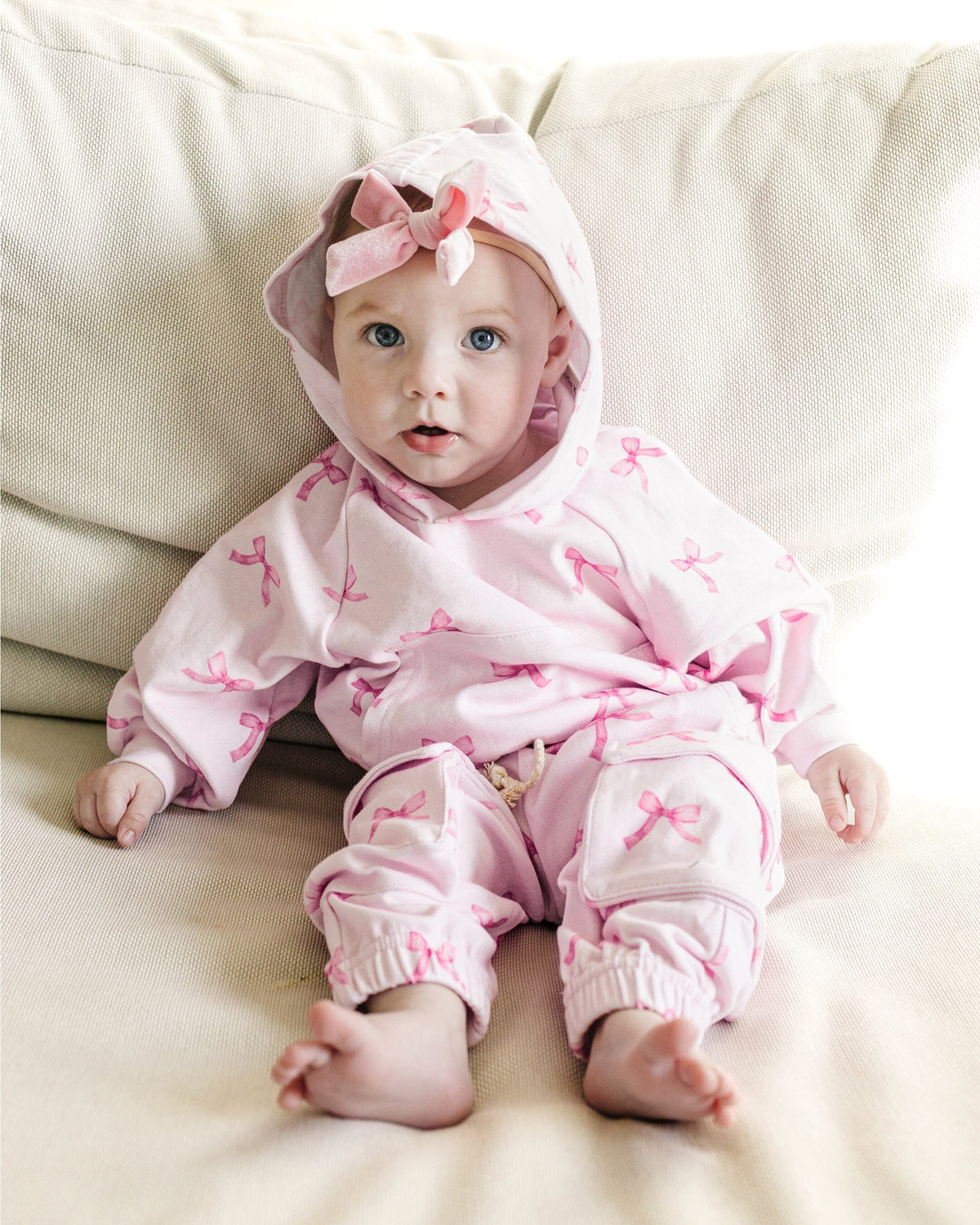 Cargo Jogger Set | Pink Bows