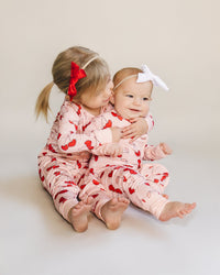 Bamboo Zip Romper | Cherry Heart