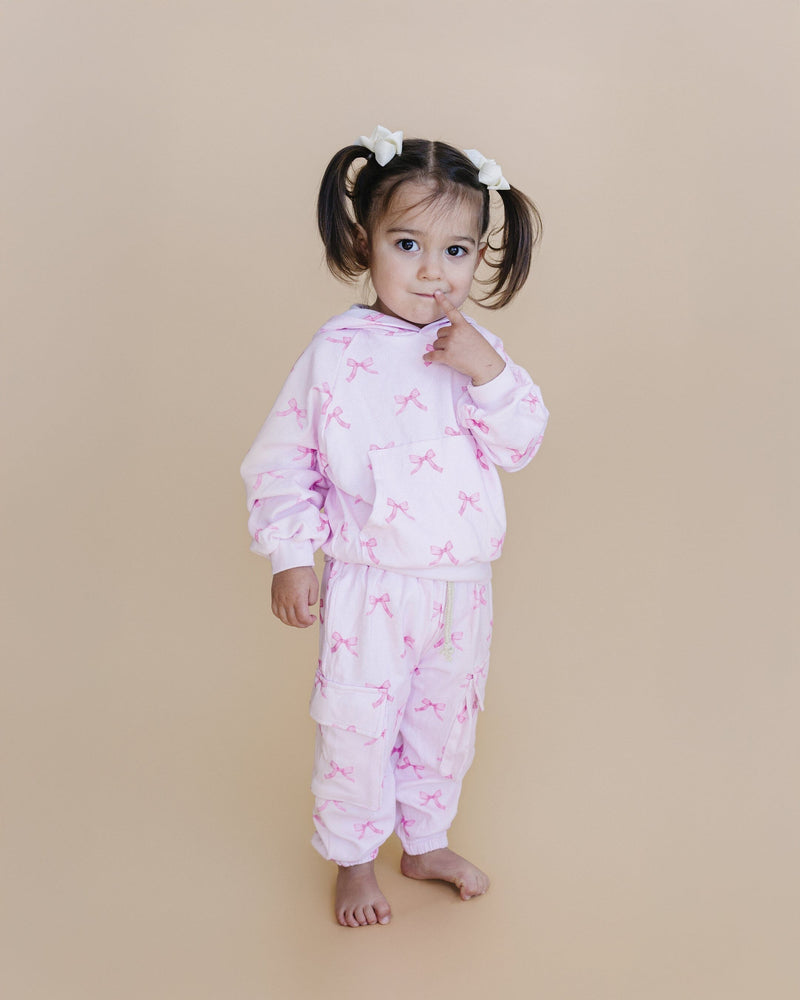 Cargo Jogger Set | Pink Bows