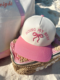 Doing My Best - Pink Vintage Trucker Hat