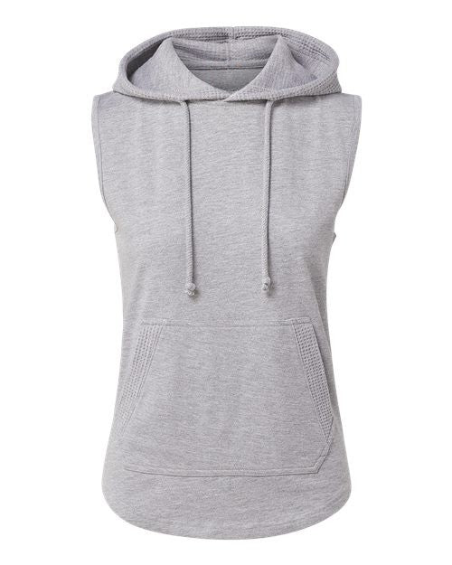 Grey Sleeveless Hoodie and Short Set