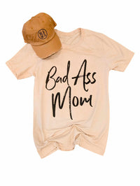 Tan Bad Ass Mom Tee