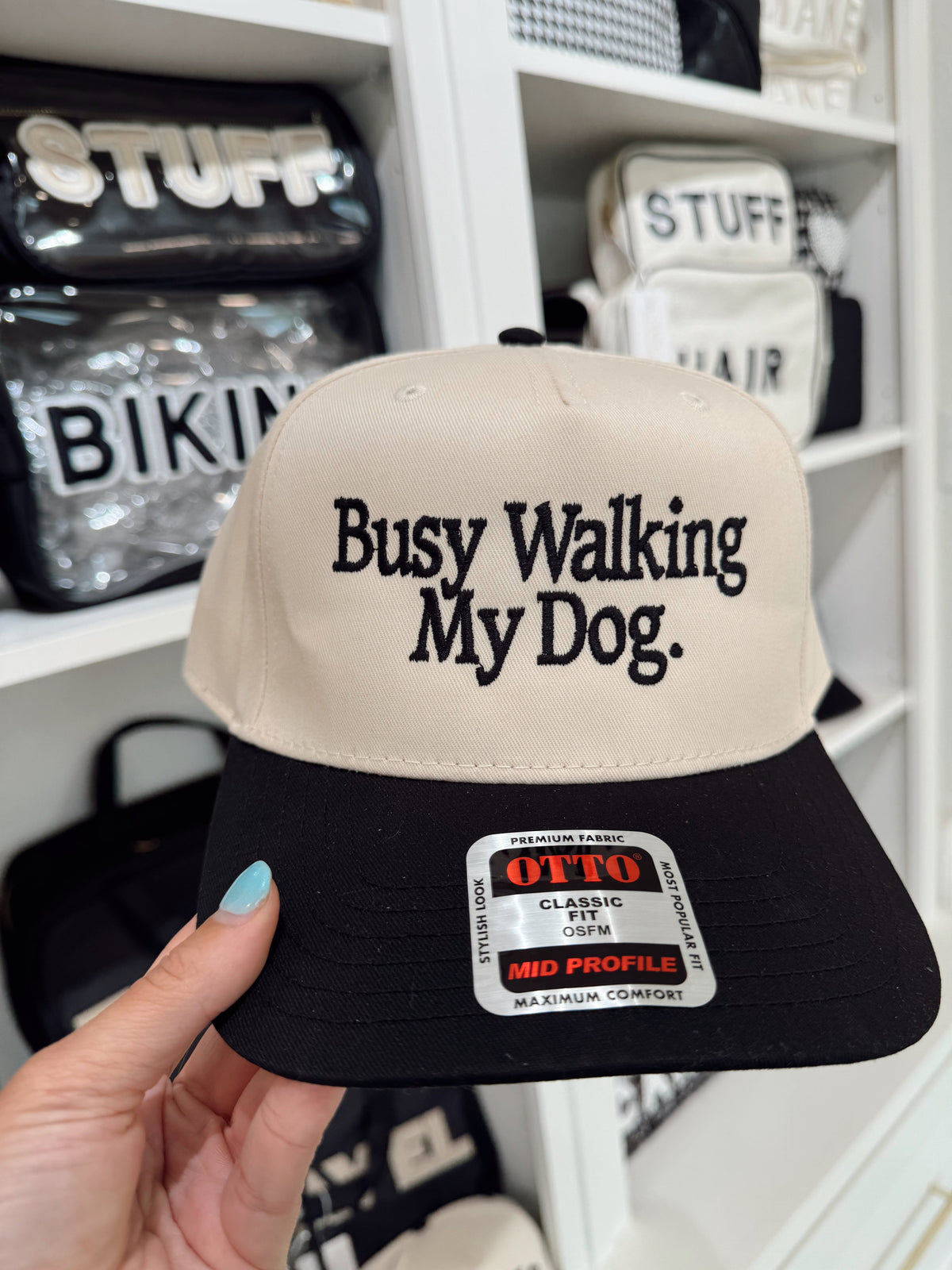 Busy Walking My Dog. Vintage Trucker Hat