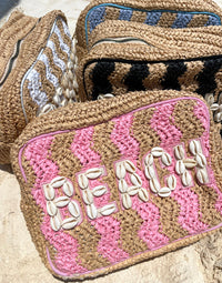 Beach XL Makeup Bag with Puka Shells