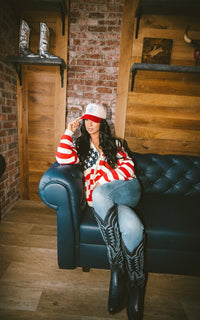 American Cowgirl - Red Vintage Trucker Hat