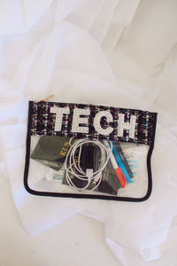 Tech Clear Pouch - Black Tweed